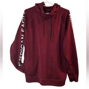 [American Eagel Outfitters] Burgandy ACTIV FLEX Waffle Knit Hoodie Large